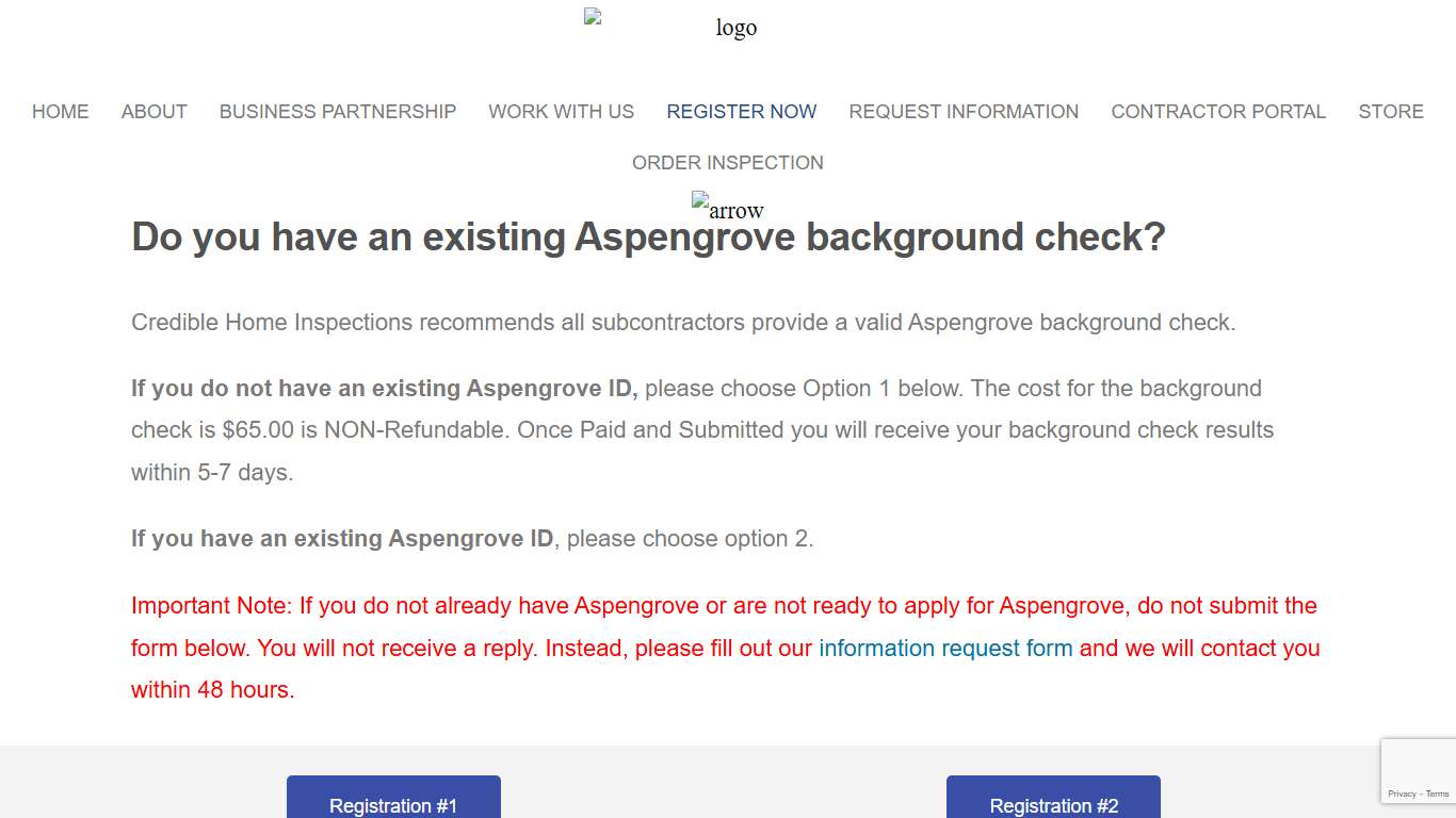 Register Online - Credible Home Inspections