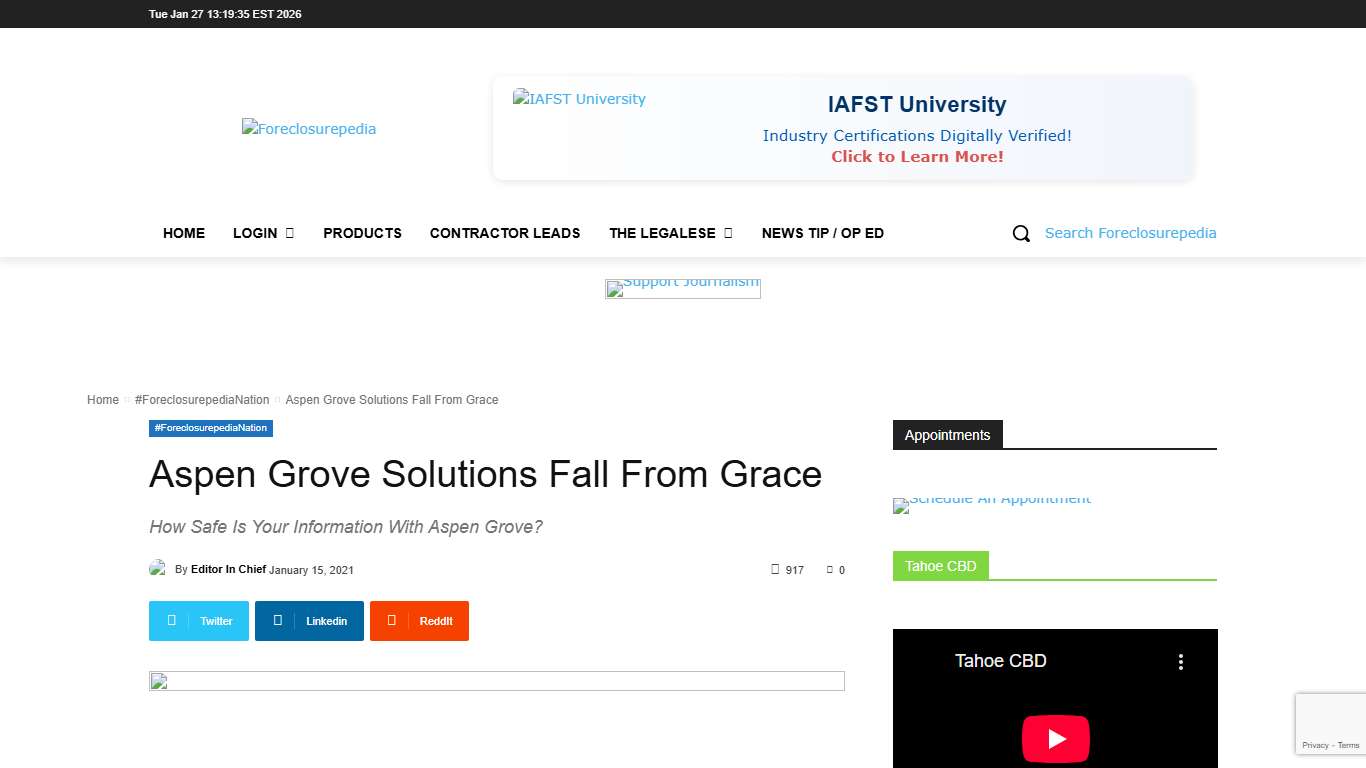 Aspen Grove Solutions Fall From Grace Foreclosurepedia